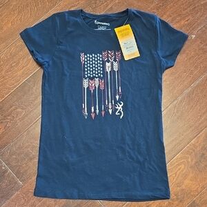 Browning Girls XL Navy Arrow Graphic Tee
